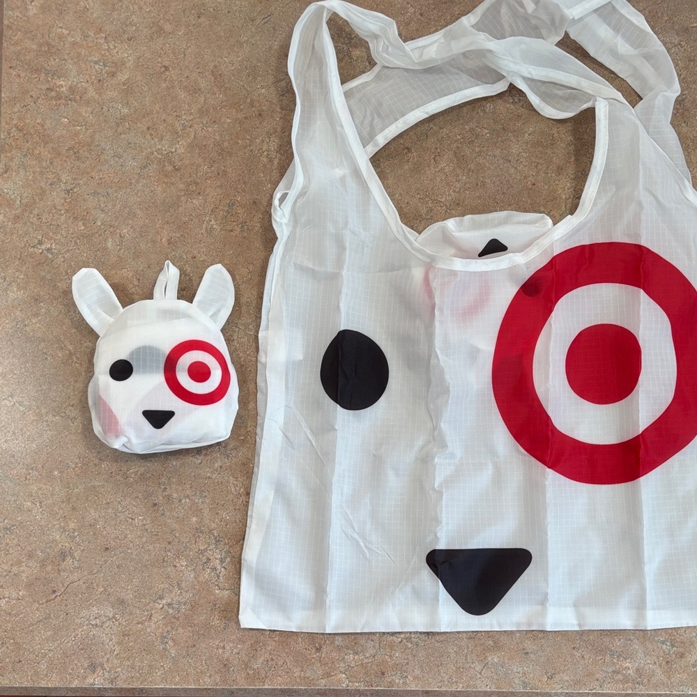 Target White Reusable Foldable Tote Bag
